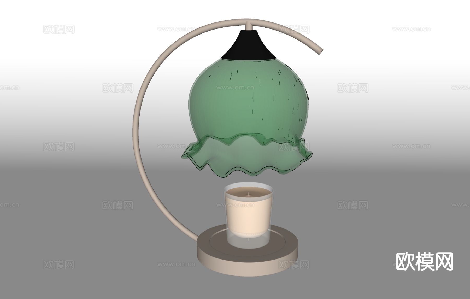 现代台灯 装饰灯 玻璃灯su模型
