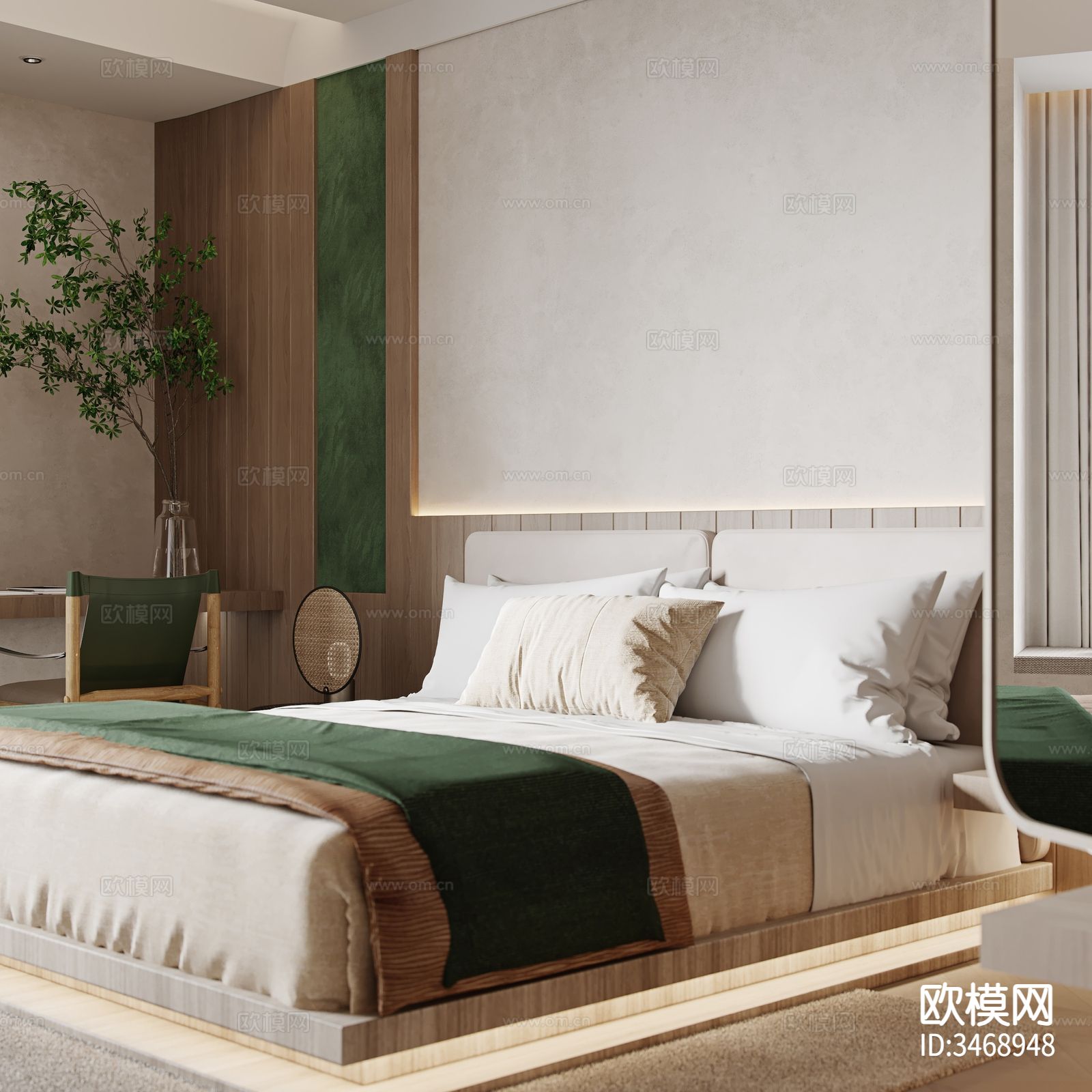 现代平层效果图下载（渲染图2）