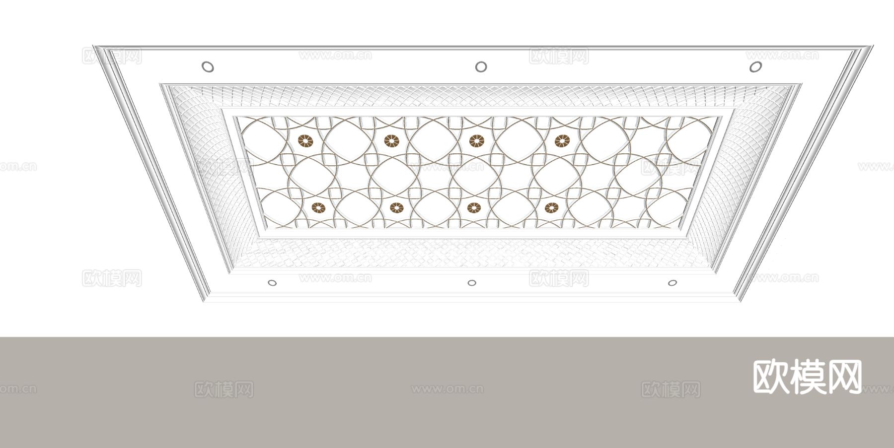 欧式天花吊顶su模型