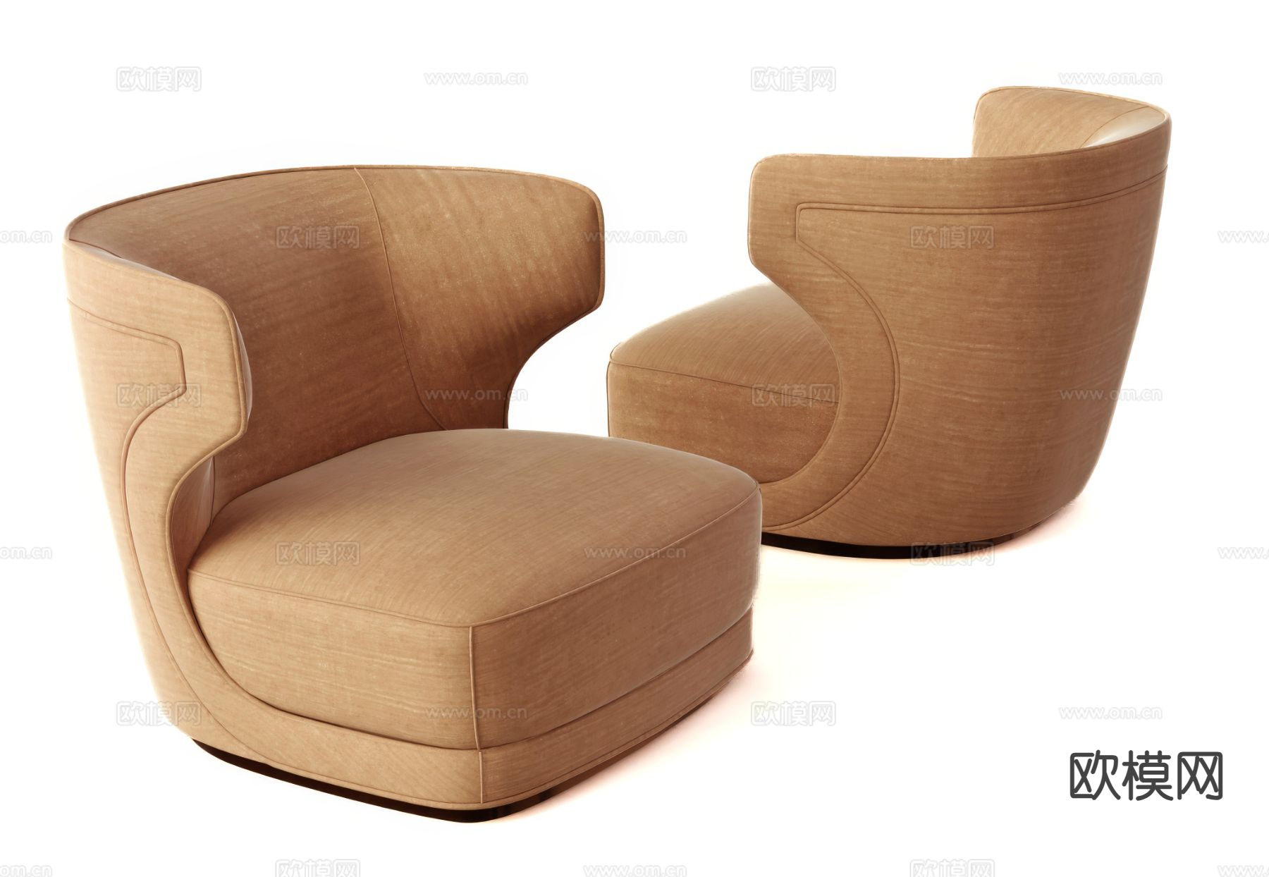 baxter 休闲椅su模型