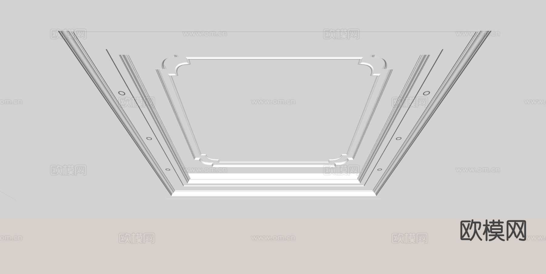 欧式天花吊顶su模型