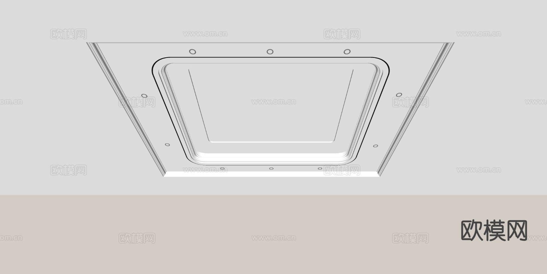 现代天花吊顶su模型