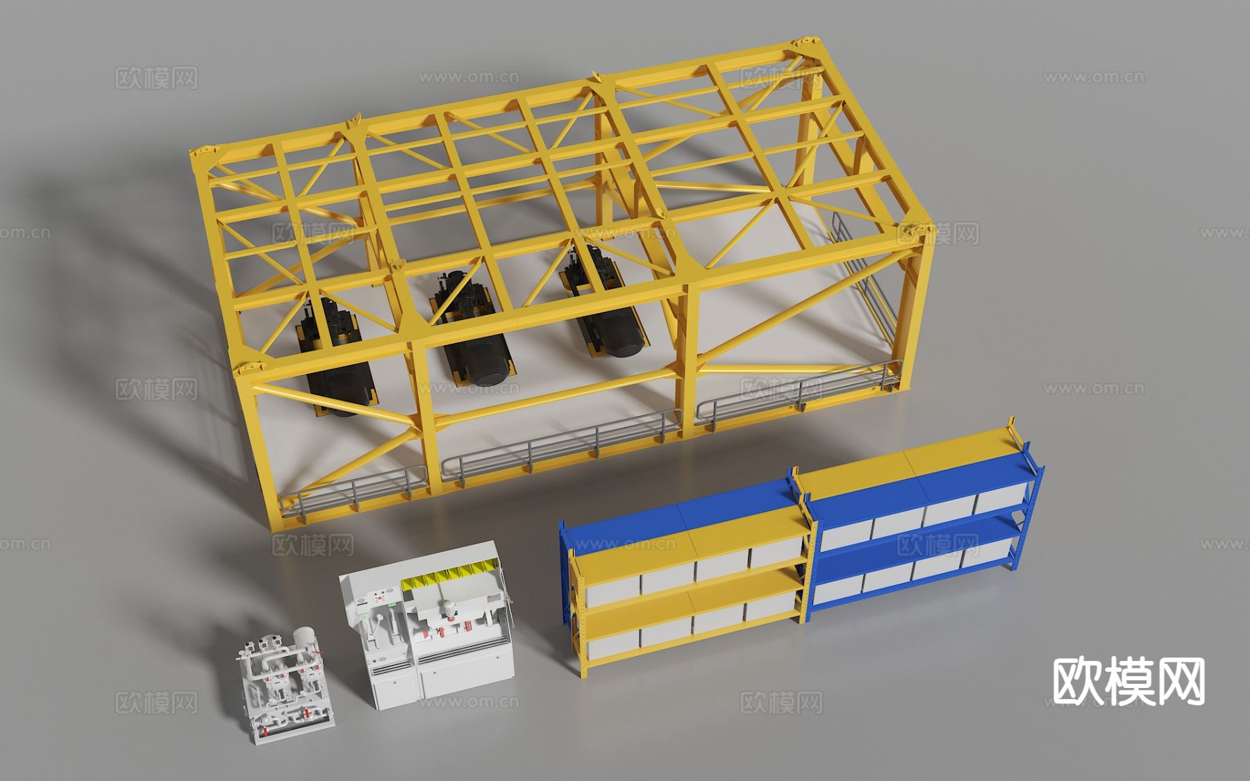 现代工业设备 厂房设备3d模型