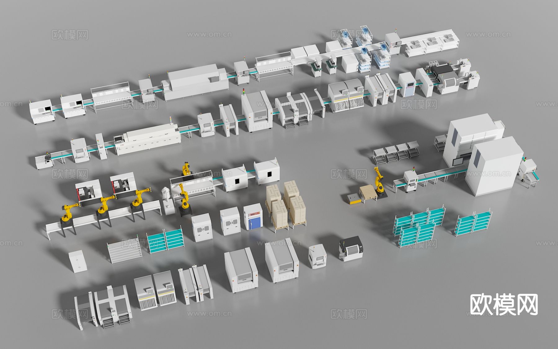 现代工业设备 厂房设备3d模型