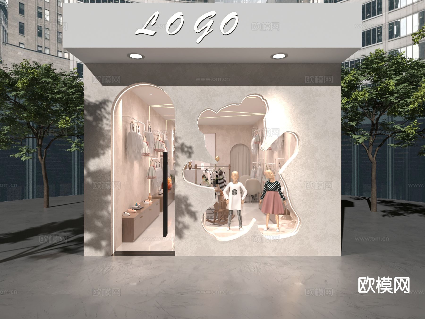 现代母婴店免费3d模型下载（渲染图1）