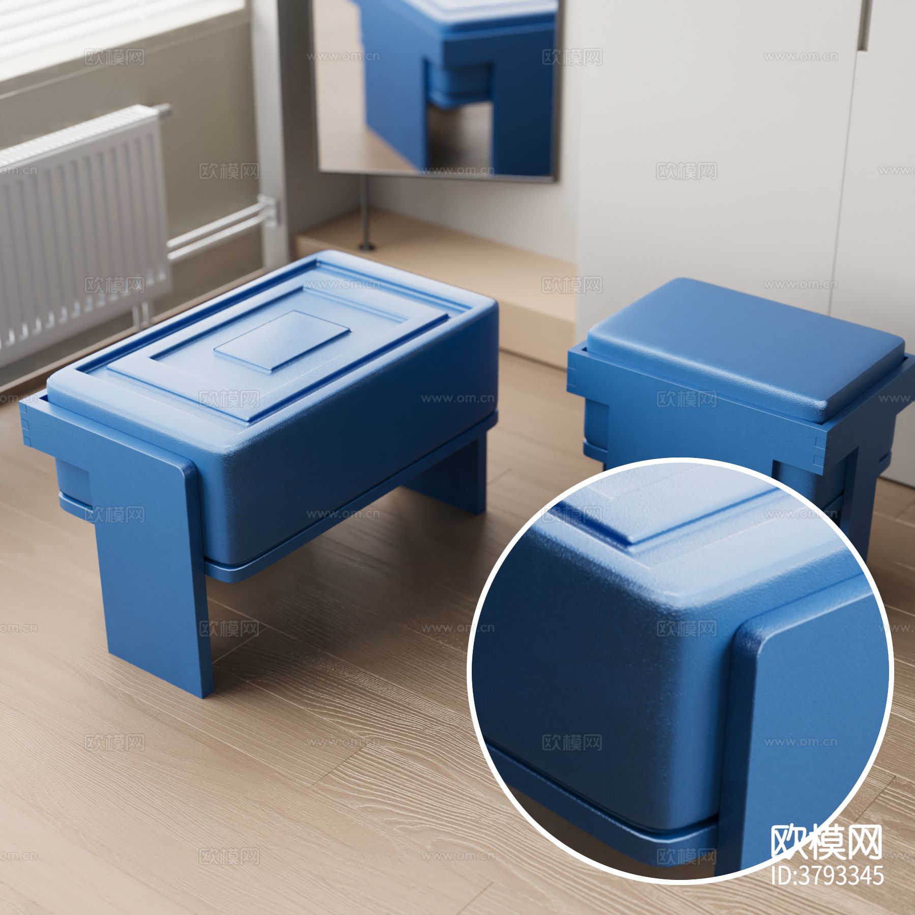 蓝色哑光塑料材质下载