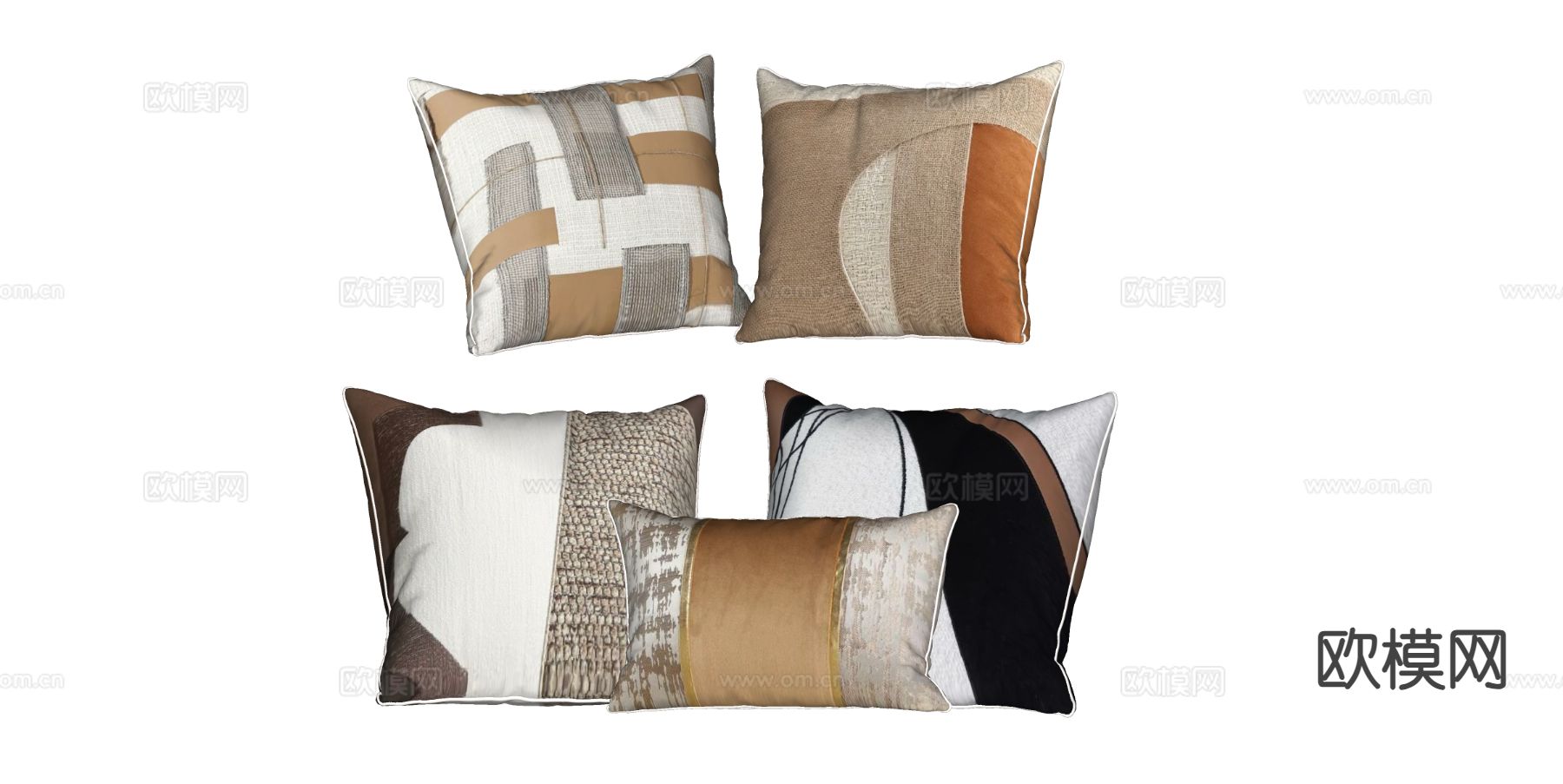 现代抱枕su模型下载（渲染图1）