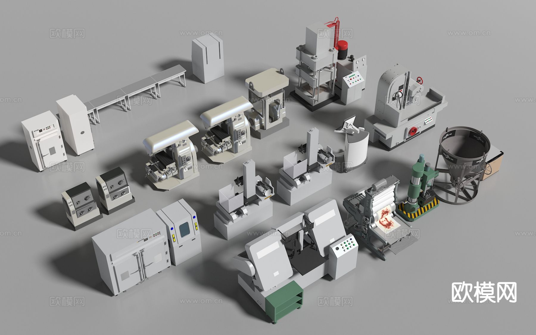 现代工业设备 厂房设备3d模型