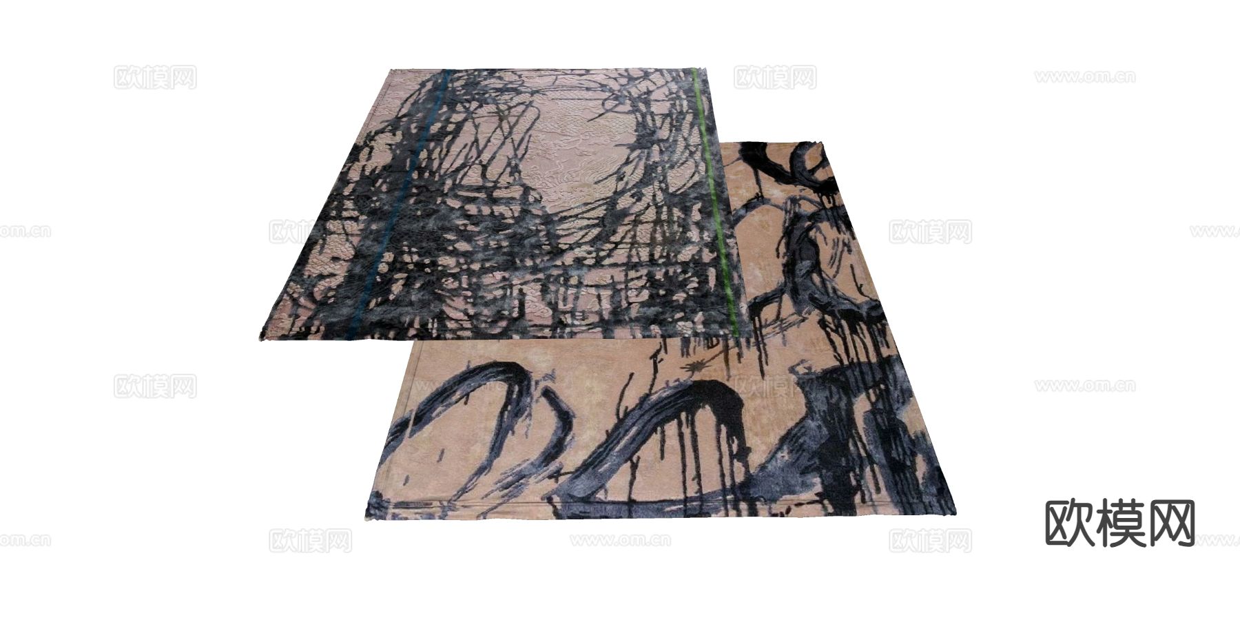 现代地毯su模型下载（渲染图1）