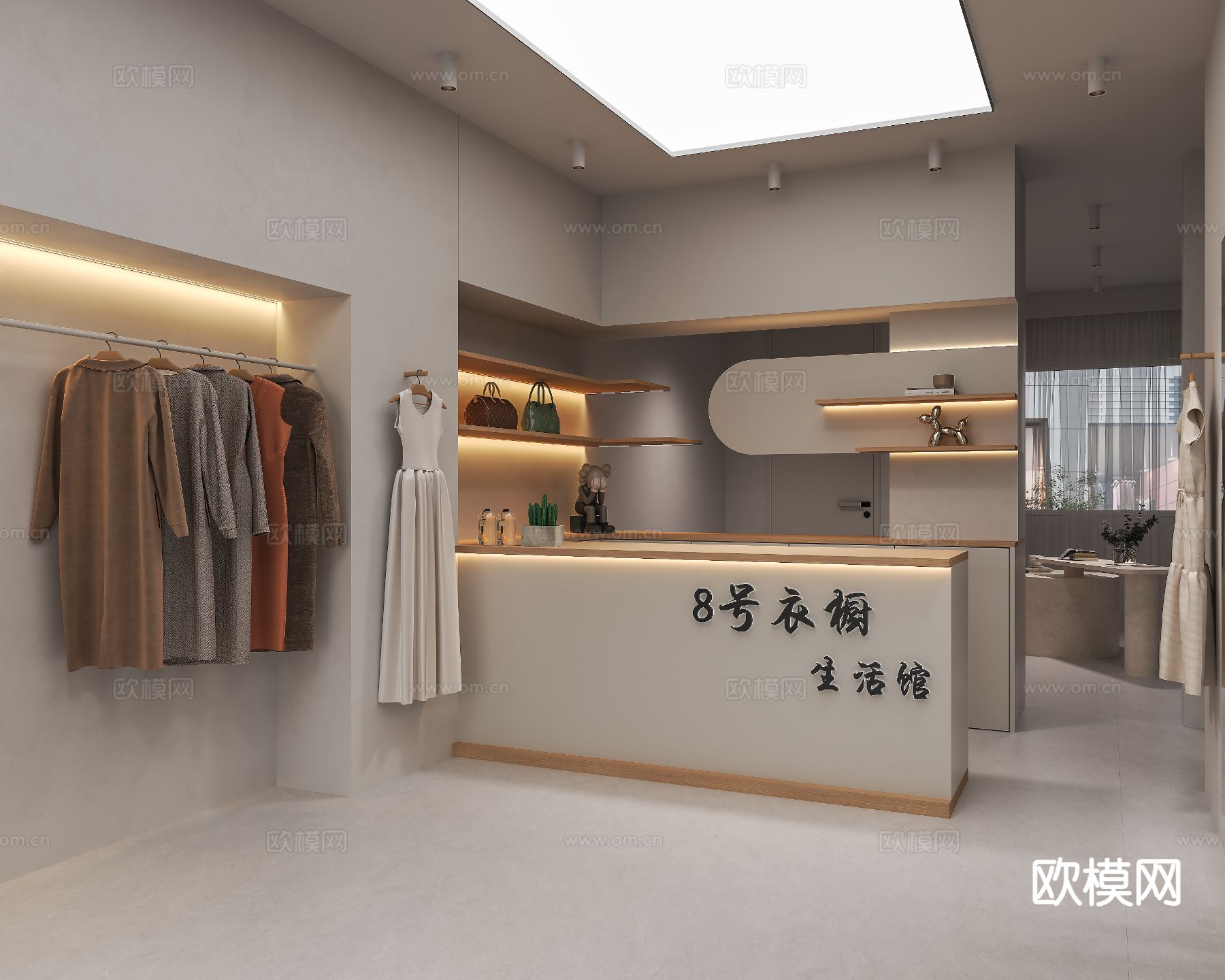 工业风服装店3d模型