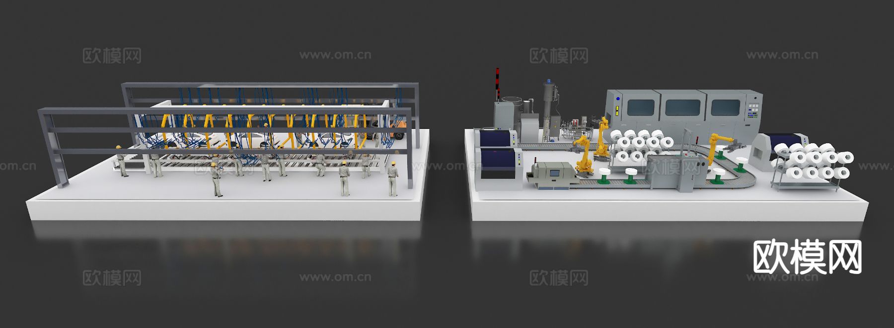 现代工业沙盘3d模型