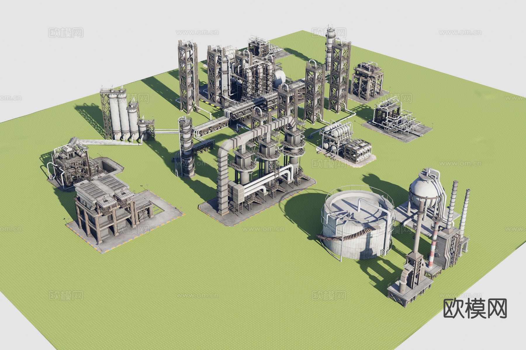石油化工厂设备3d模型