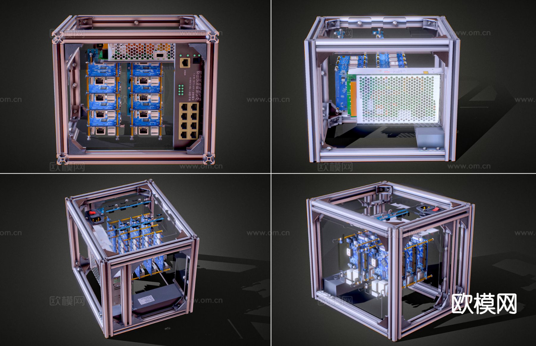 电脑机箱 矿机电脑3d模型