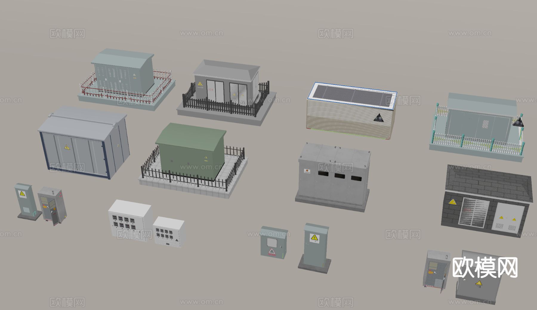 配电箱 配电室 配电房su模型