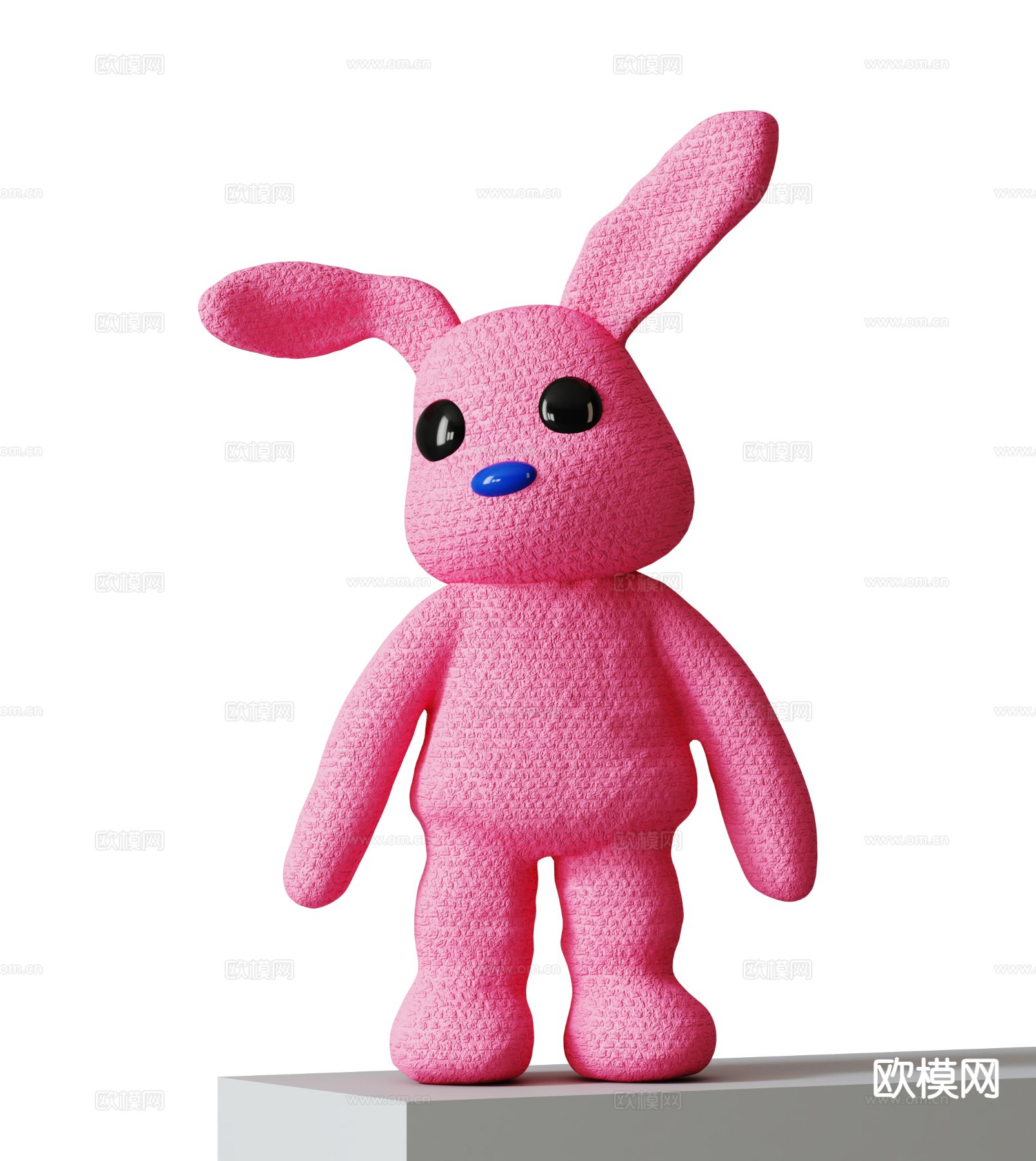 现代兔子雕塑 卡通潮玩su模型下载（渲染图2）