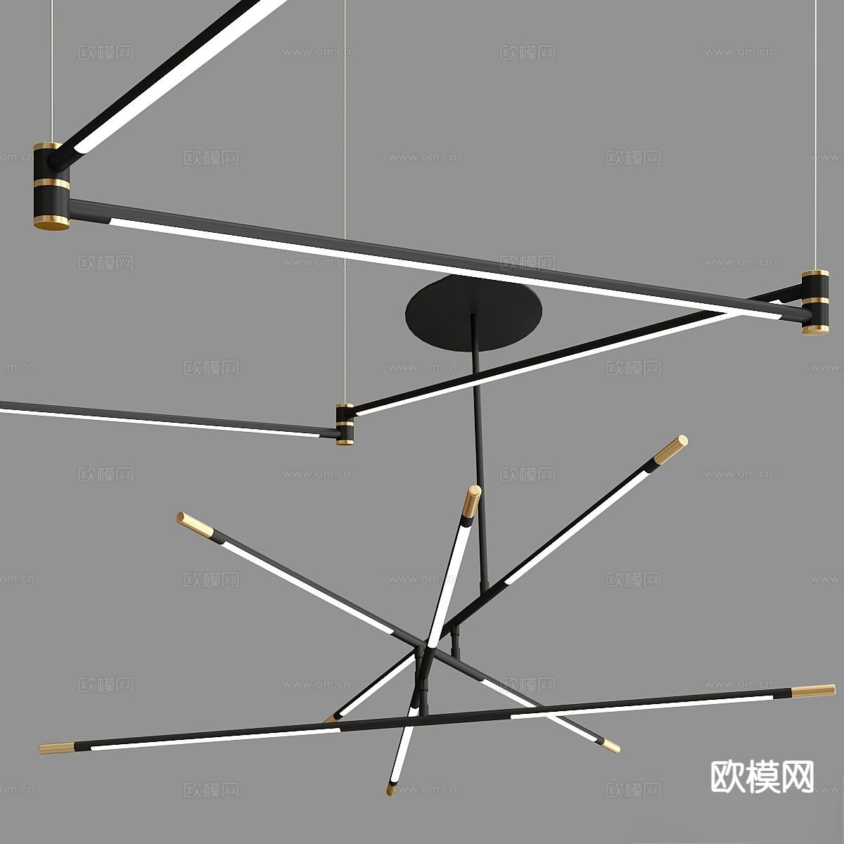 极简吊灯 艺术吊灯3d模型