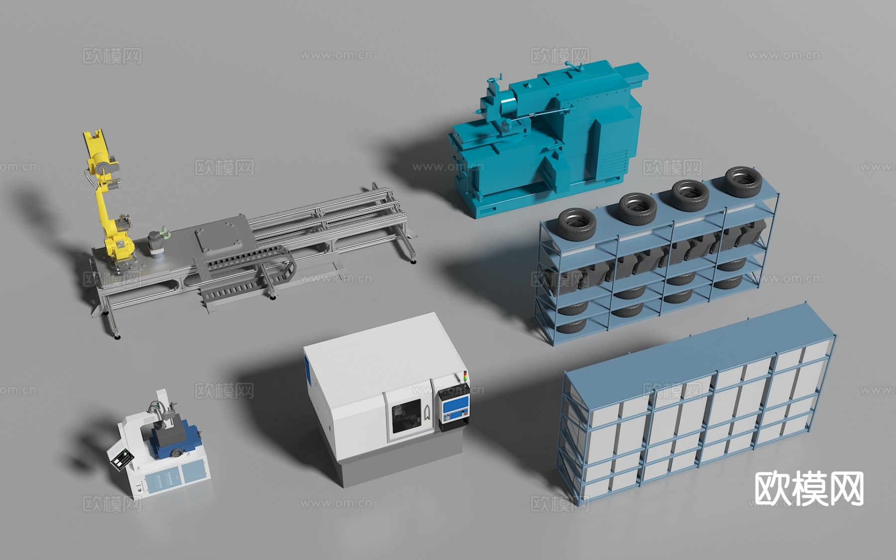 现代工业设备 厂房设备3d模型
