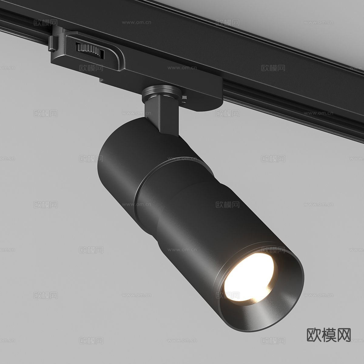 现代筒灯 轨道射灯3d模型