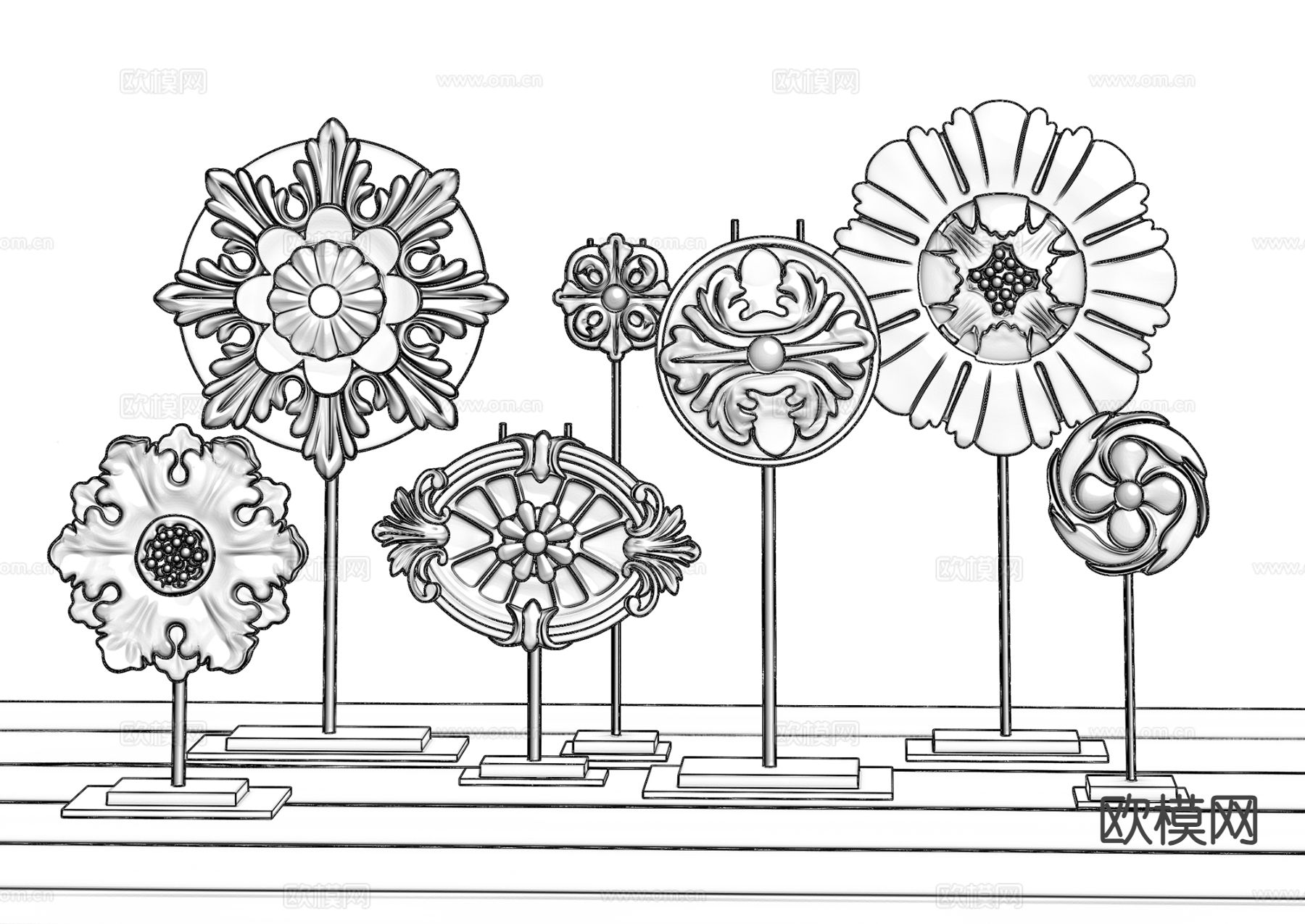 欧式工艺品摆件 陈设品3d模型