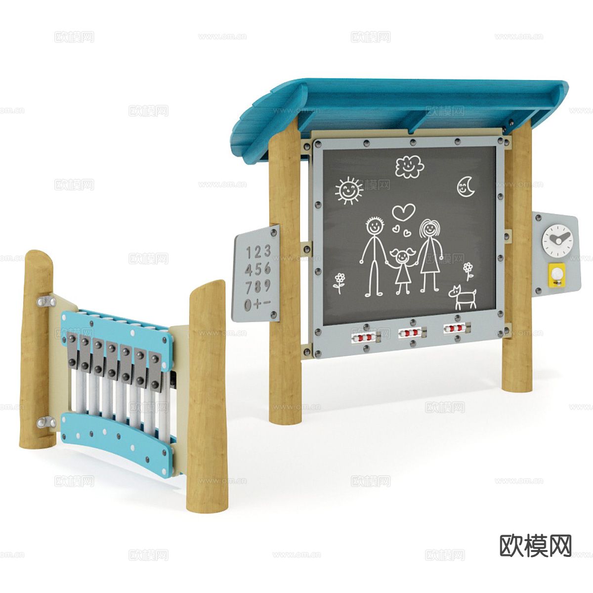 儿童用品 卡通黑板3d模型