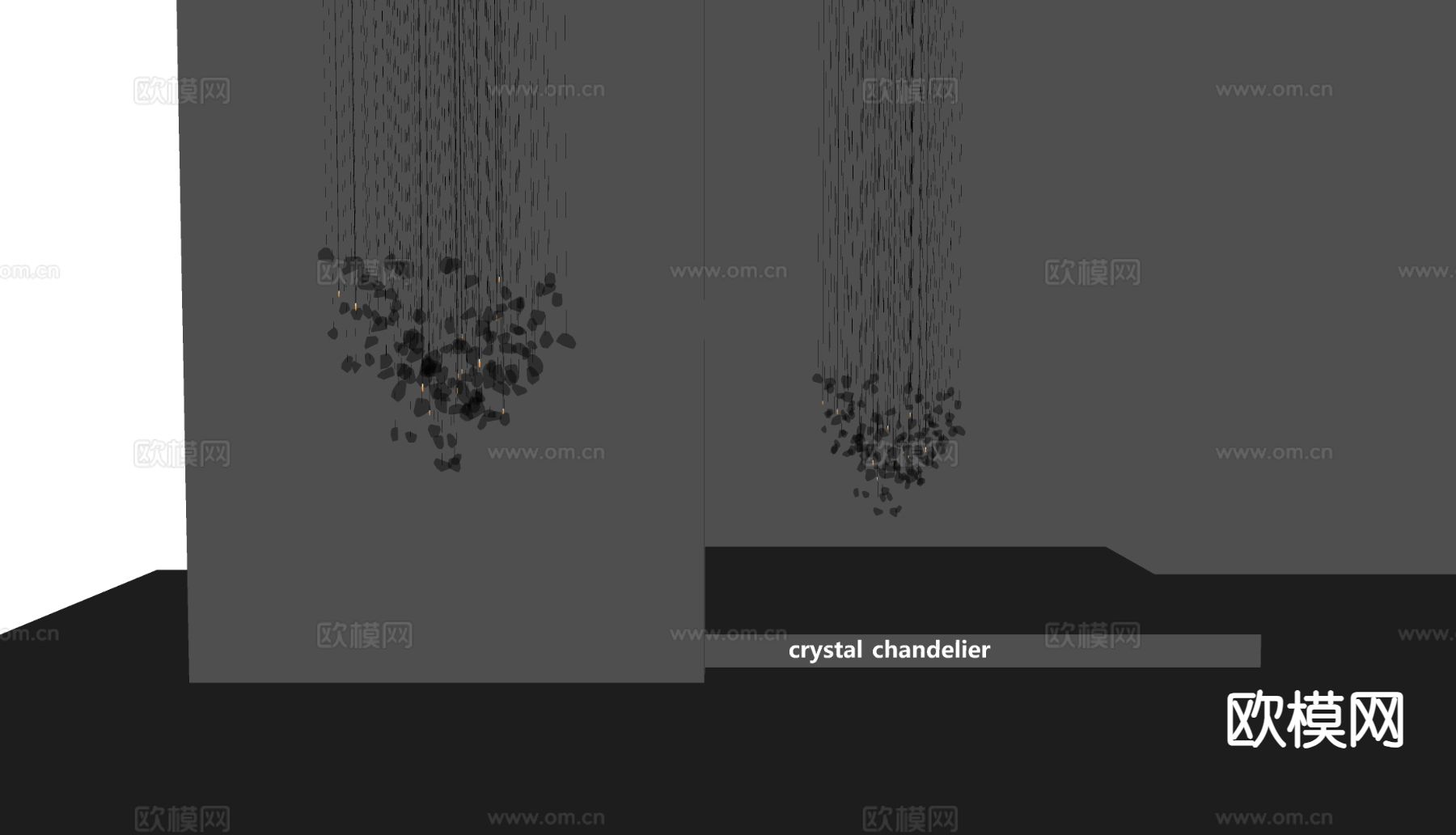 TECTA现代水晶吊灯 玻璃吊灯su模型