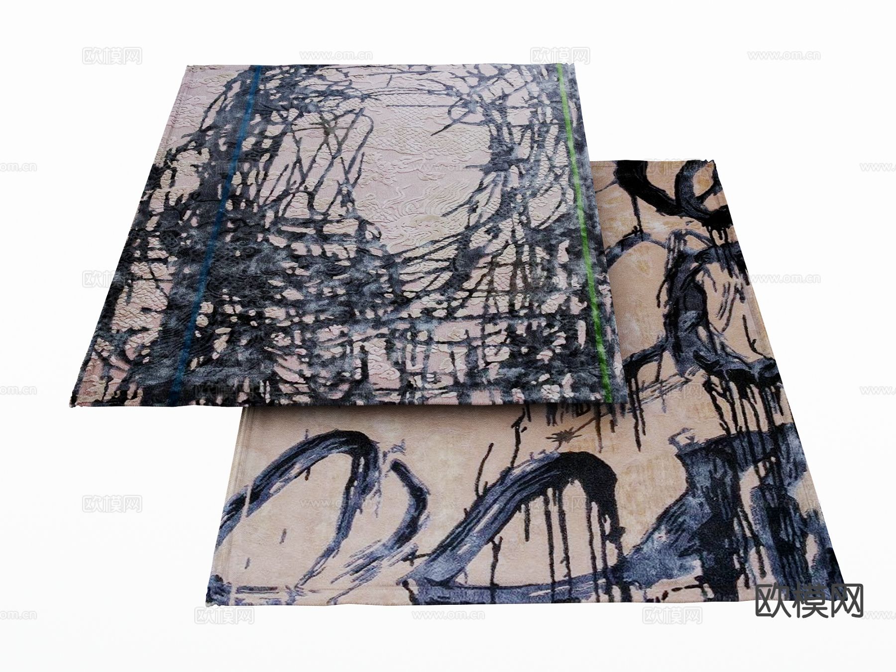 现代地毯su模型下载（渲染图2）