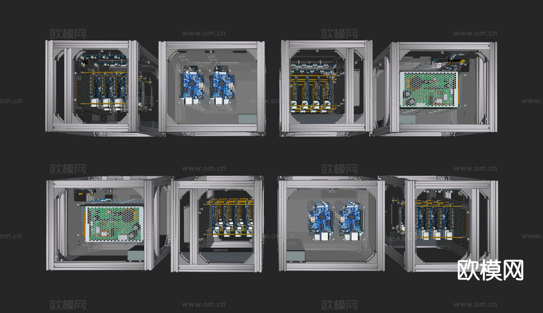 电脑机箱 矿机电脑3d模型