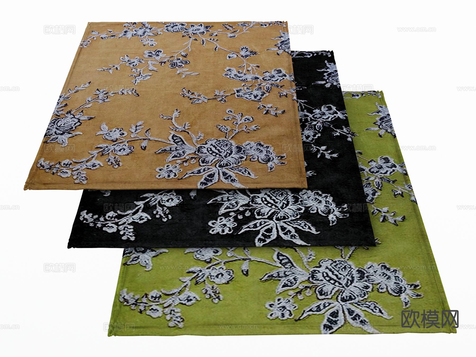 现代地毯su模型下载（渲染图2）