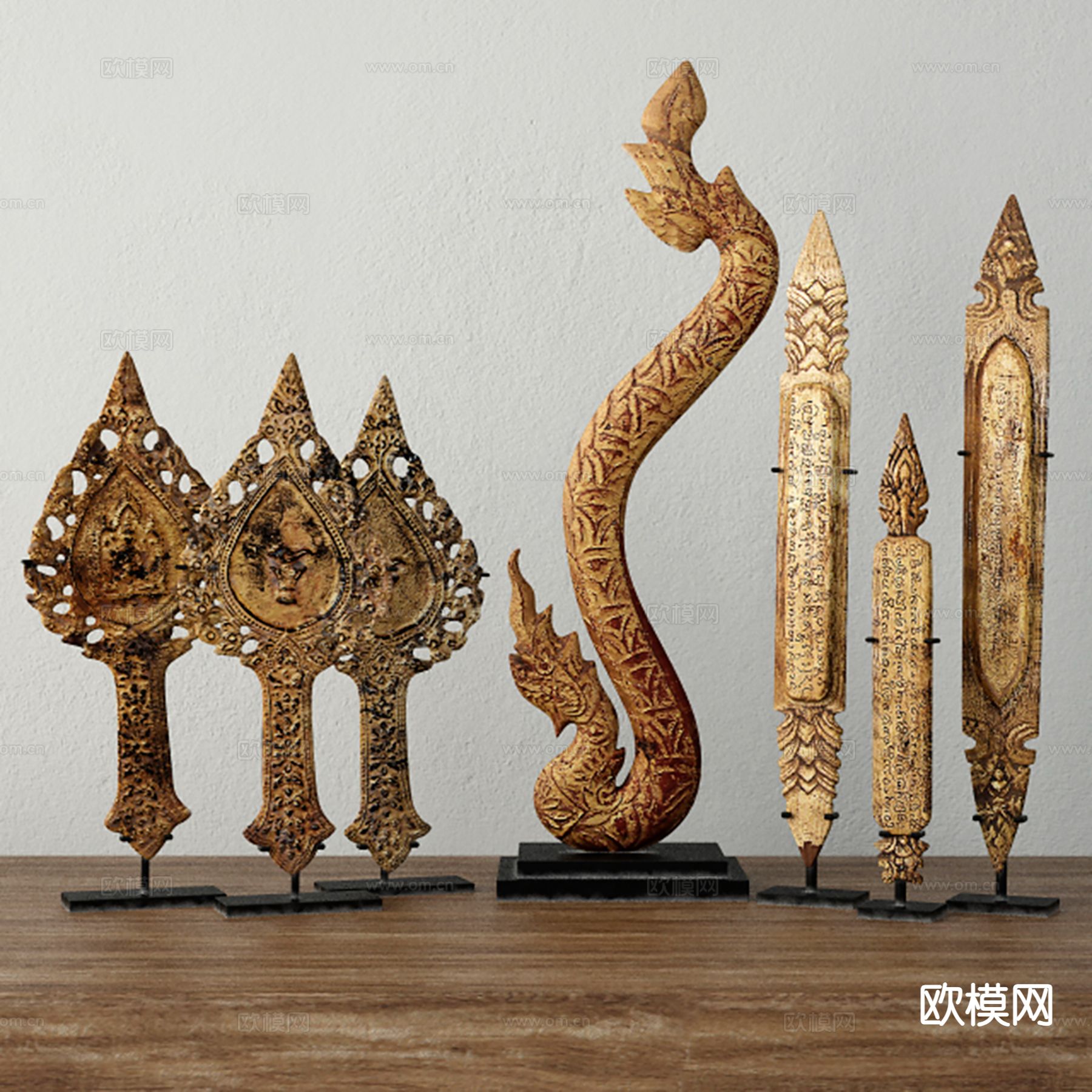 东南亚装饰品 摆件 神像3d模型下载（渲染图2）