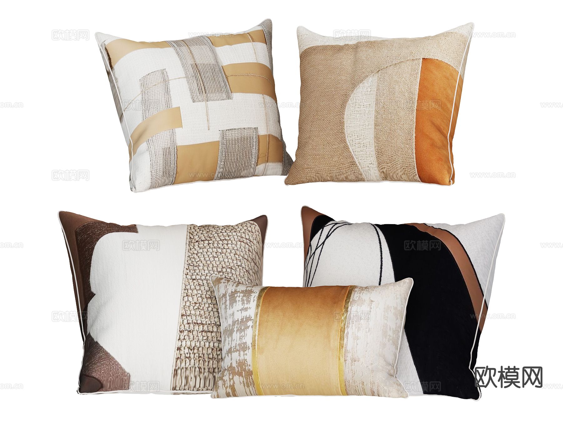 现代抱枕su模型下载（渲染图2）
