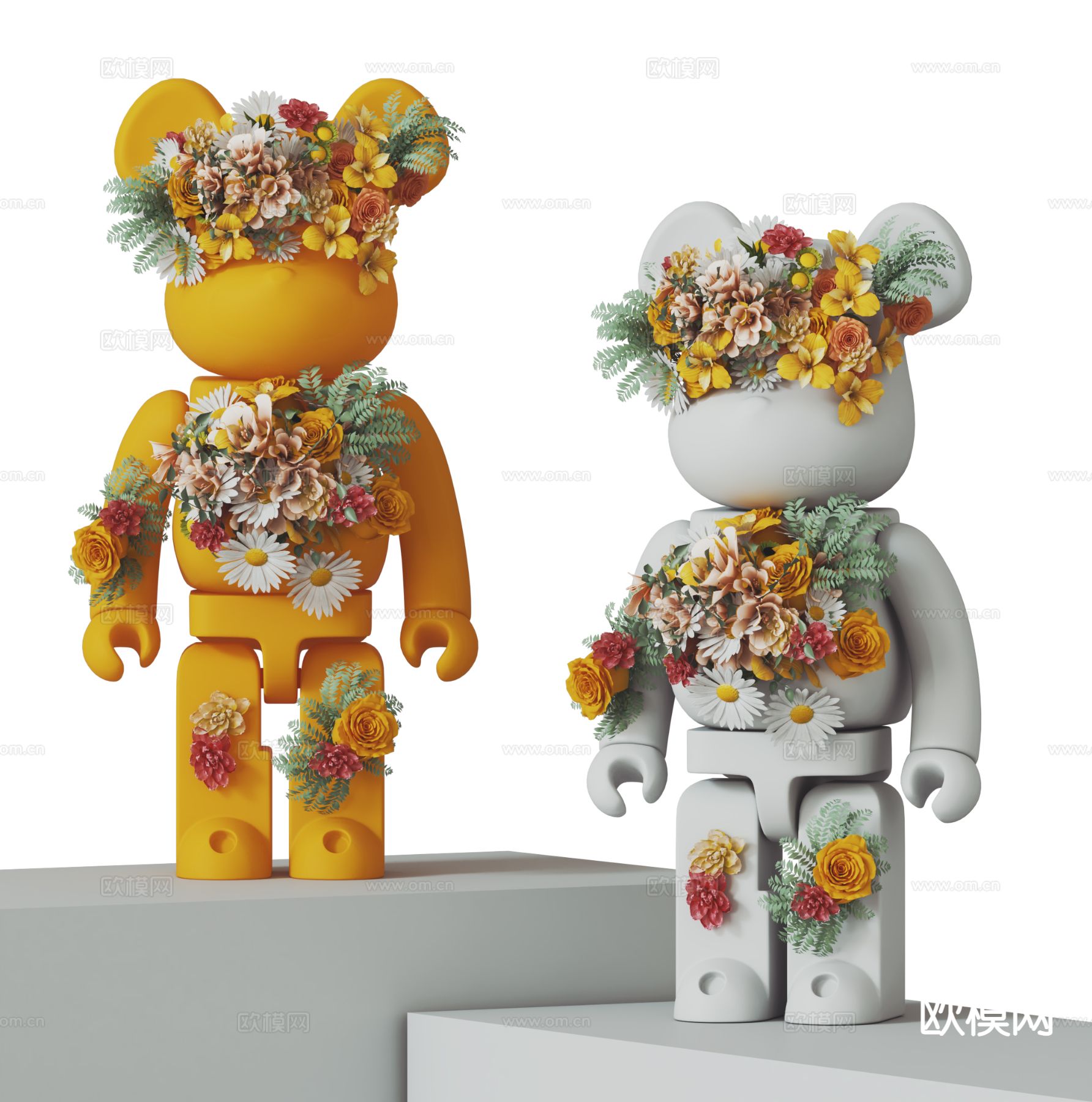 暴力熊雕塑 潮玩su模型下载（渲染图2）