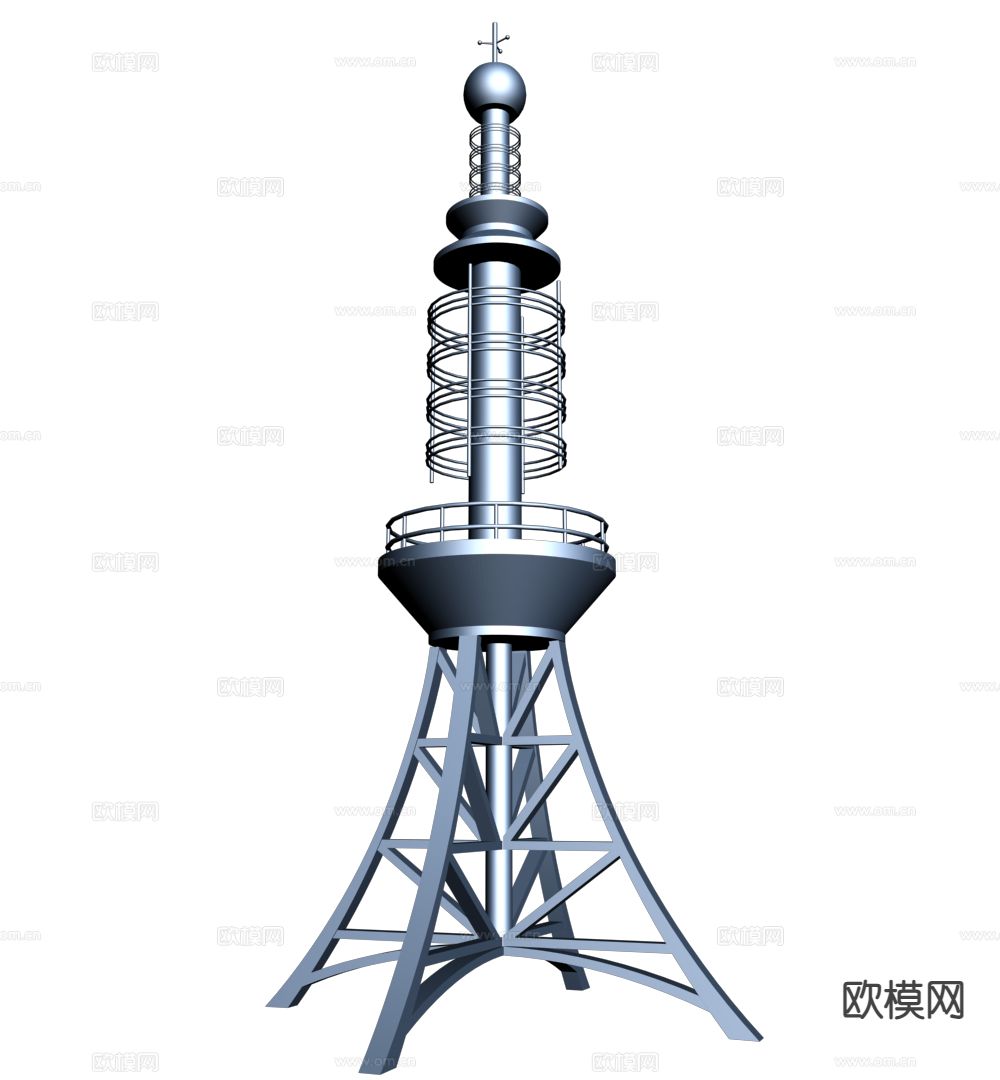 基站 信号塔 接收站 发射塔免费3d模型