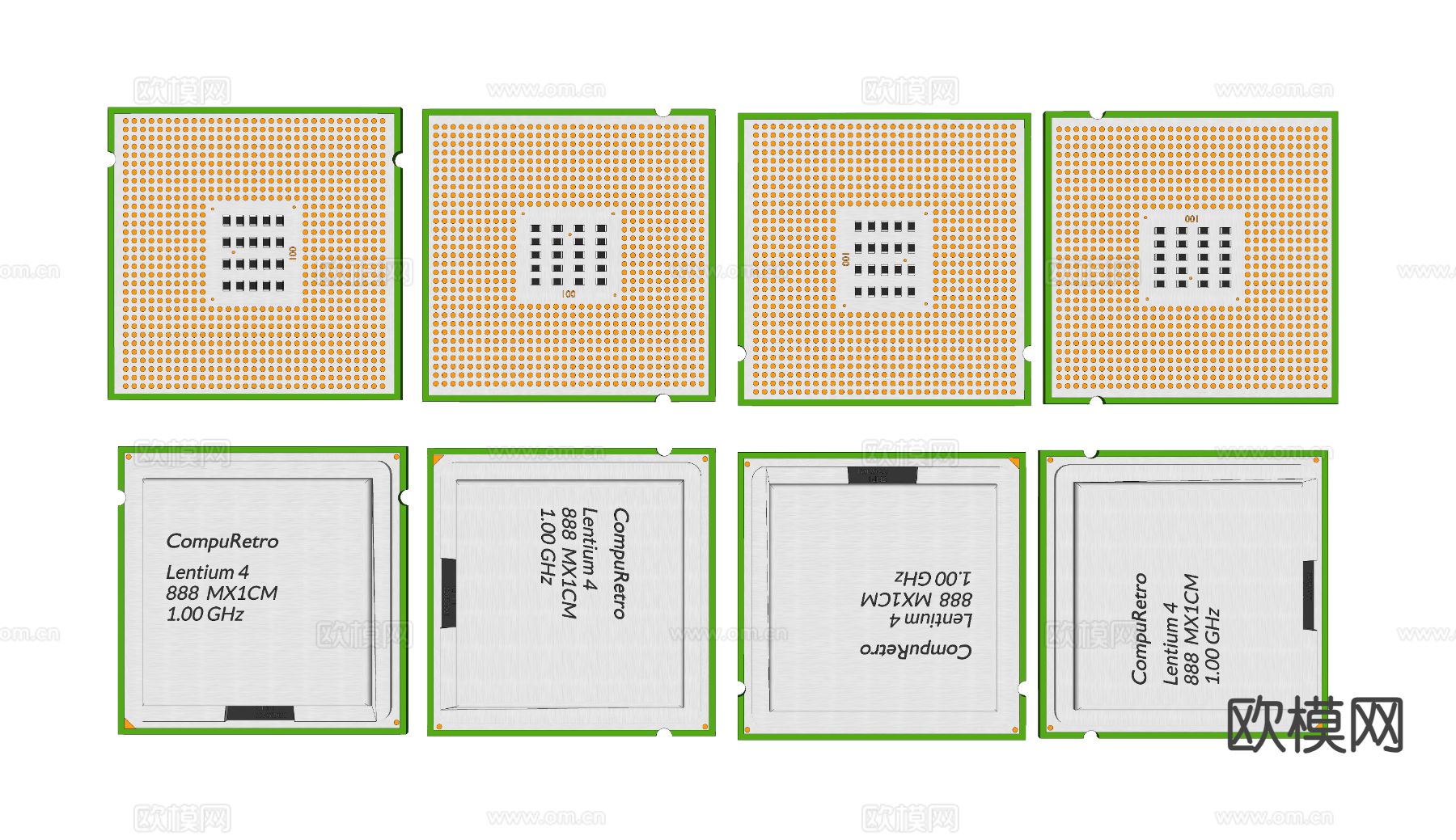 计算机处理器 cpu处理器3d模型