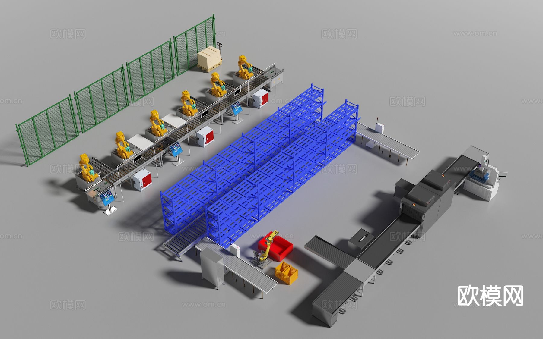 现代工业设备 厂房设备3d模型
