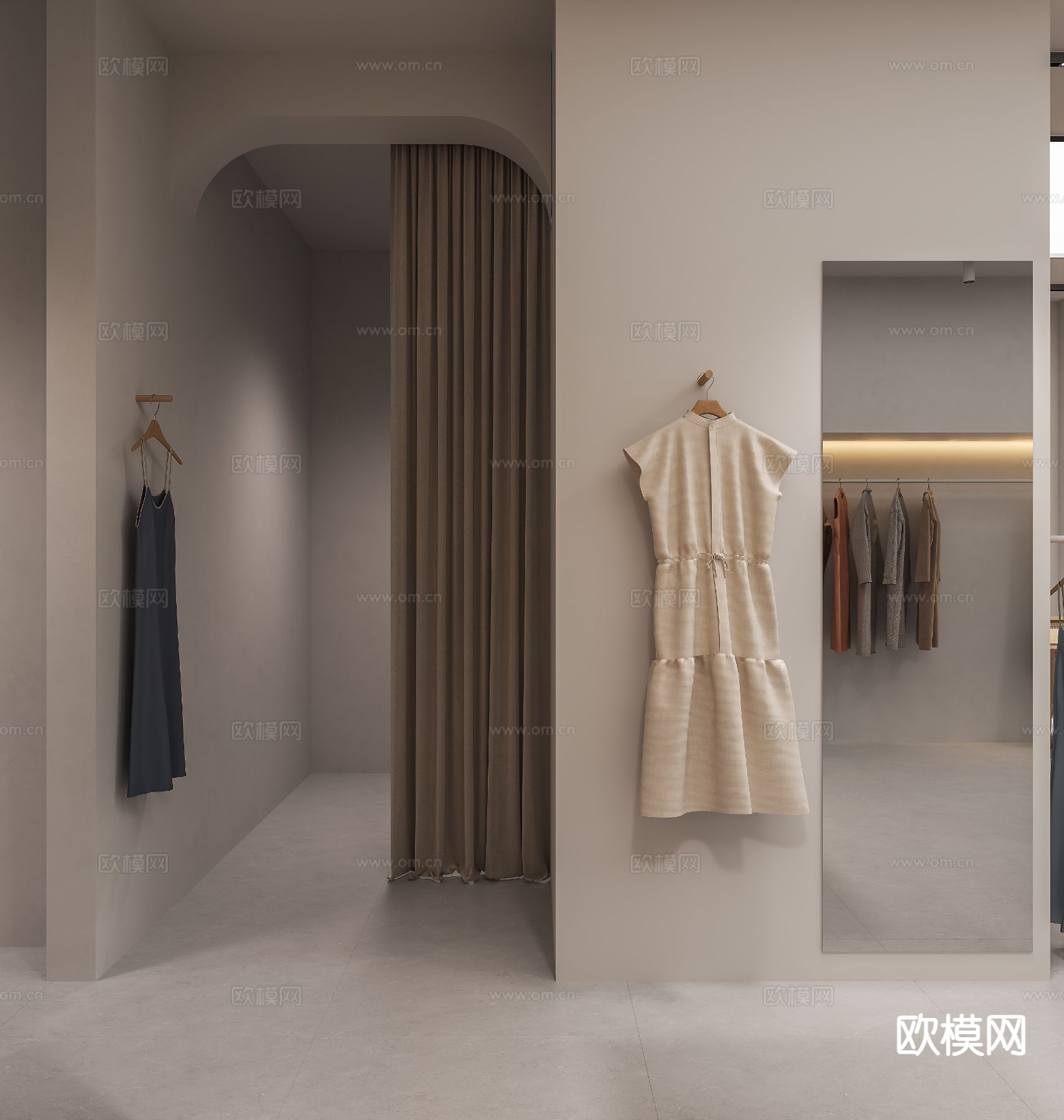 侘寂服装店 女装店3d模型