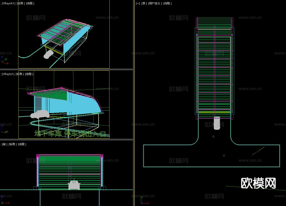 地下车库 停车场出入口3d模型