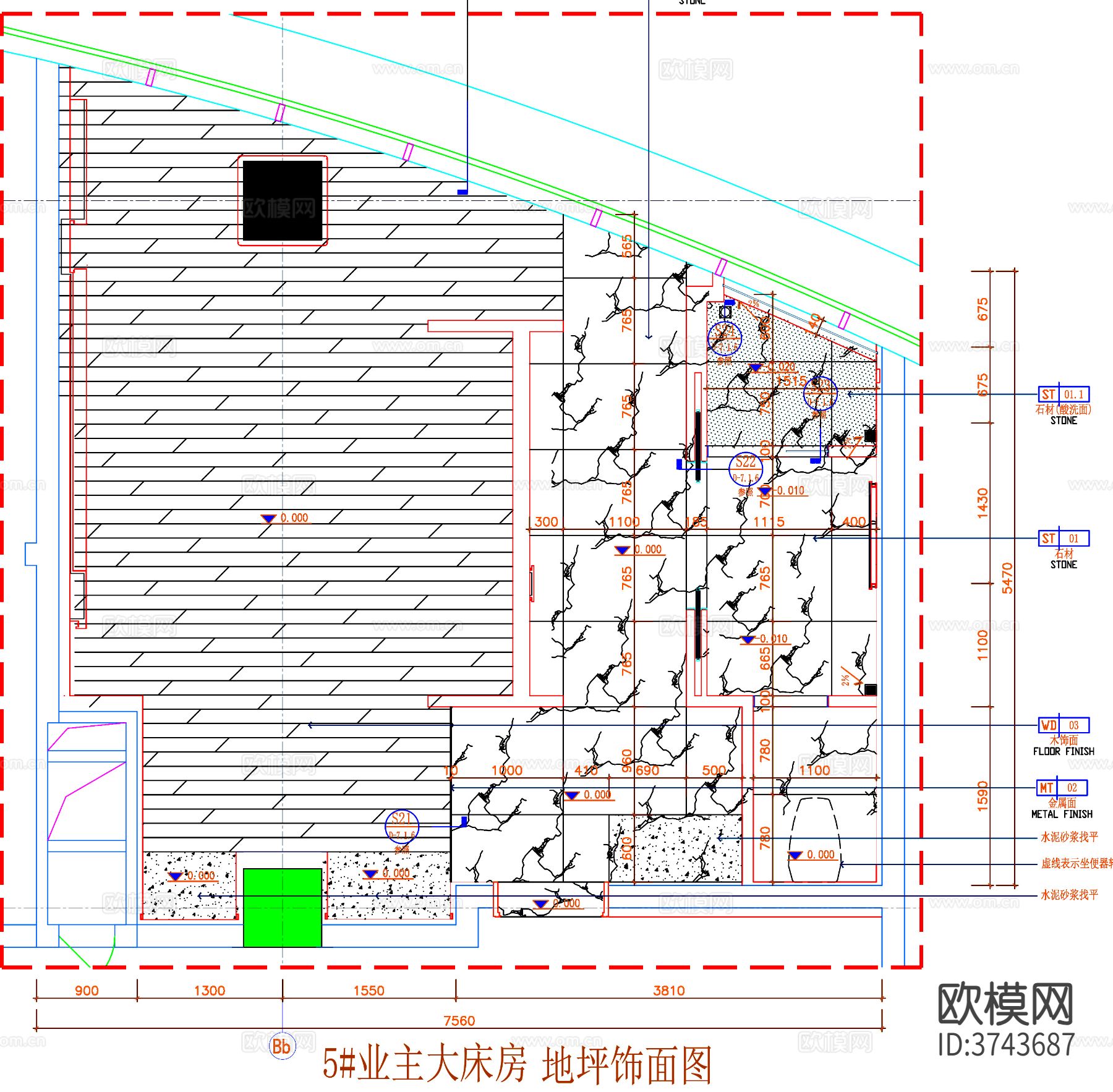 酒店客房CAD施工图