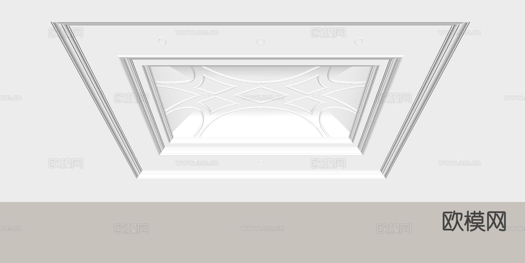 欧式天花吊顶su模型