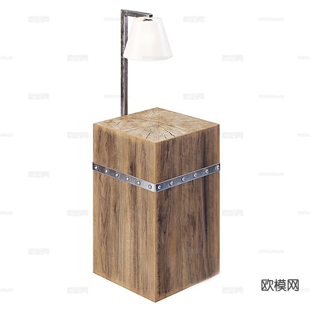 中式灯具 照明灯 台灯 角几3d模型下载