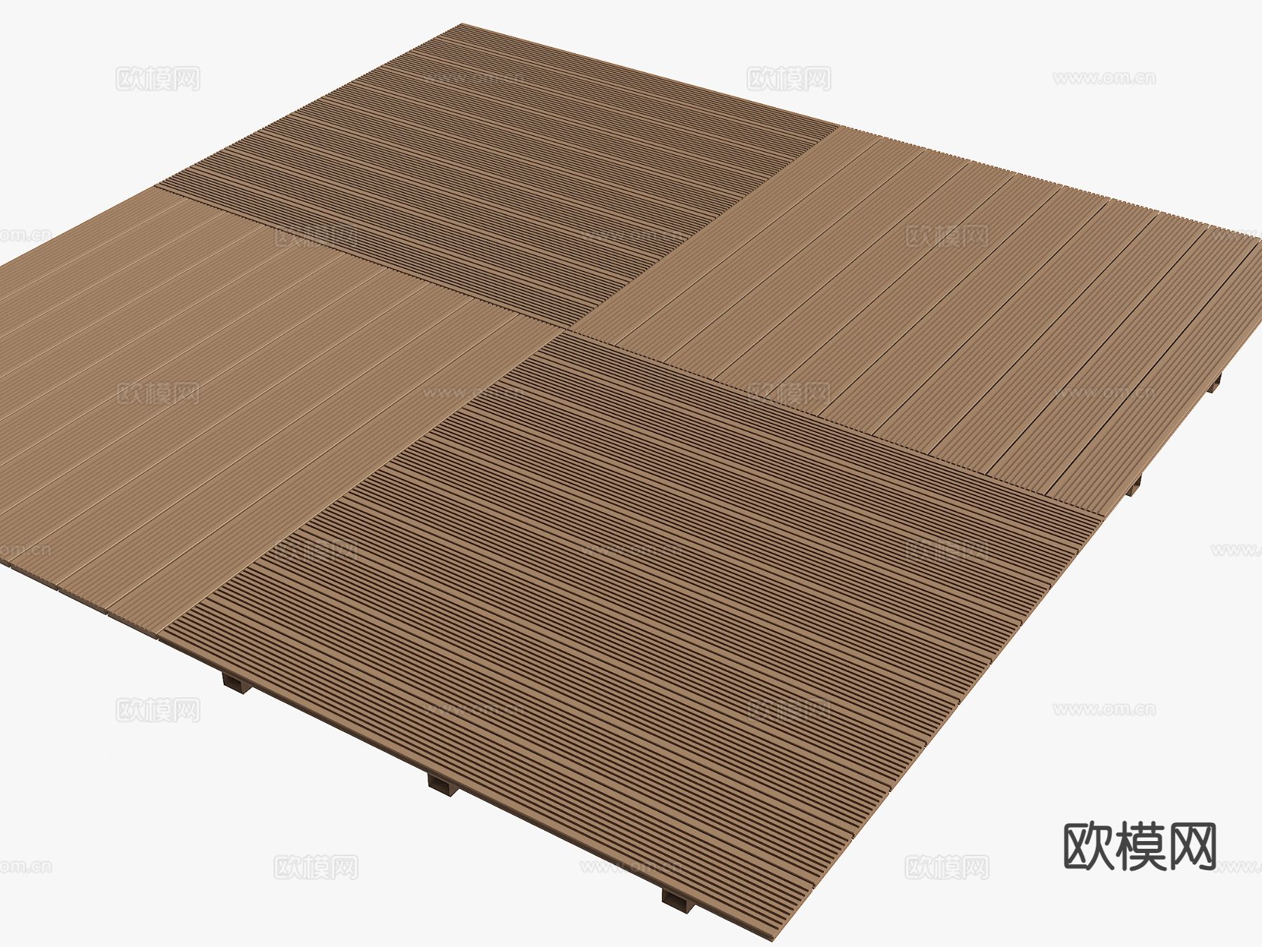 户外木平台 塑木地板 生态防腐塑木地板3d模型