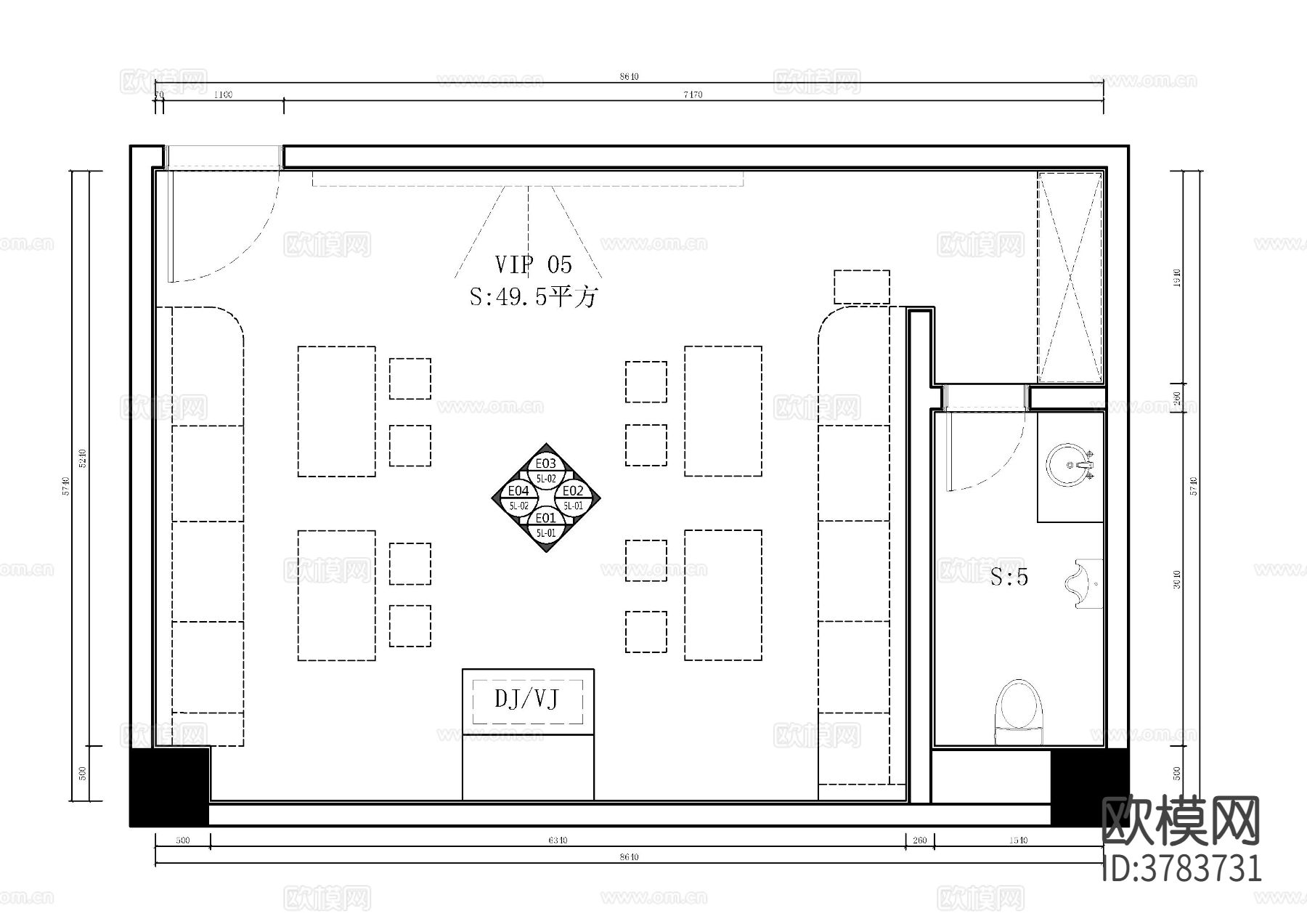 KTV包厢CAD施工图