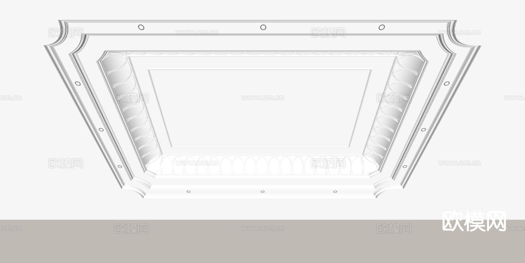 欧式天花吊顶su模型