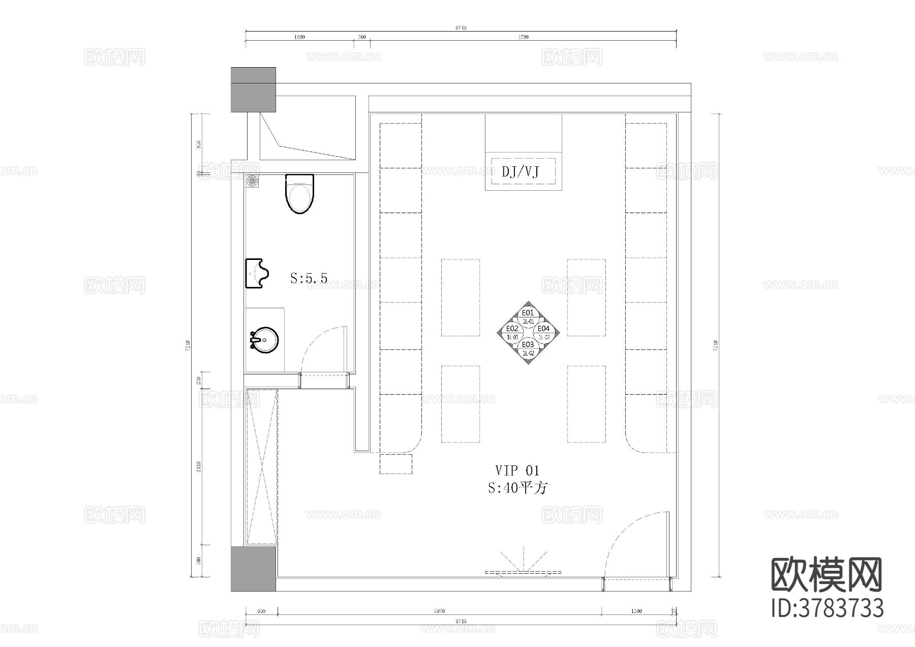 KTV包厢CAD施工图