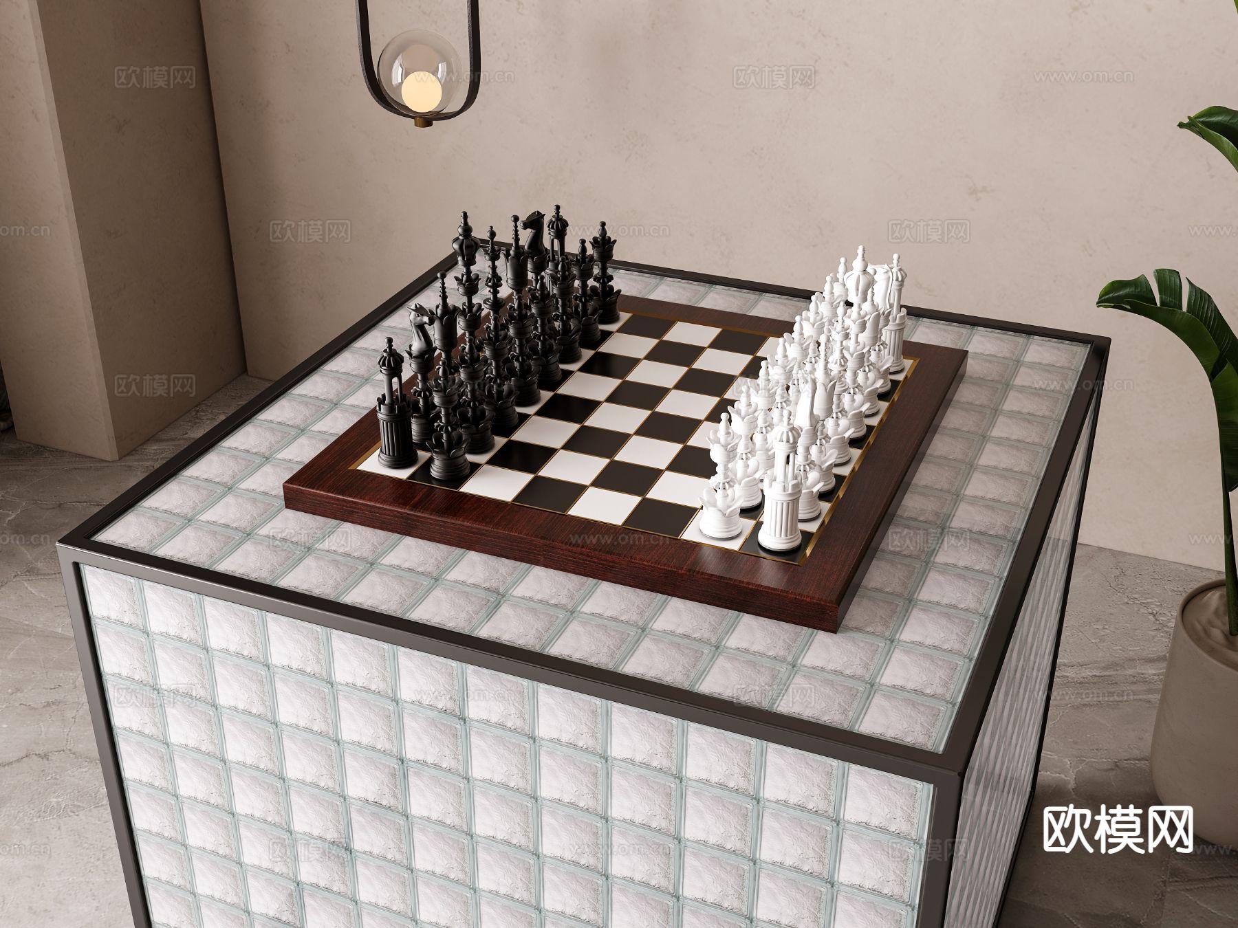 美式国际象棋3d模型