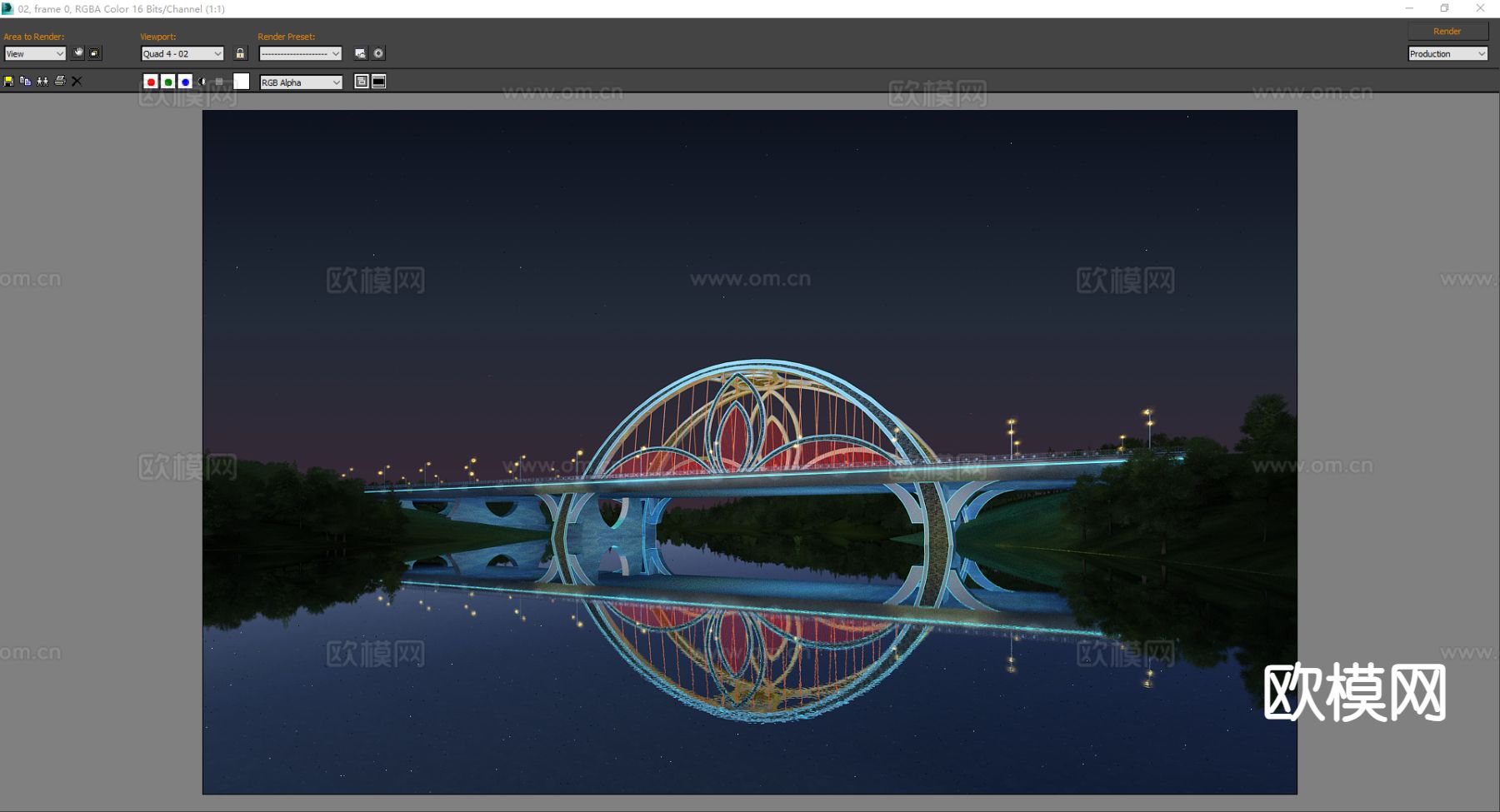 现代桥梁 夜景大桥 高架桥 步行桥 拱桥 悬索桥3d模型