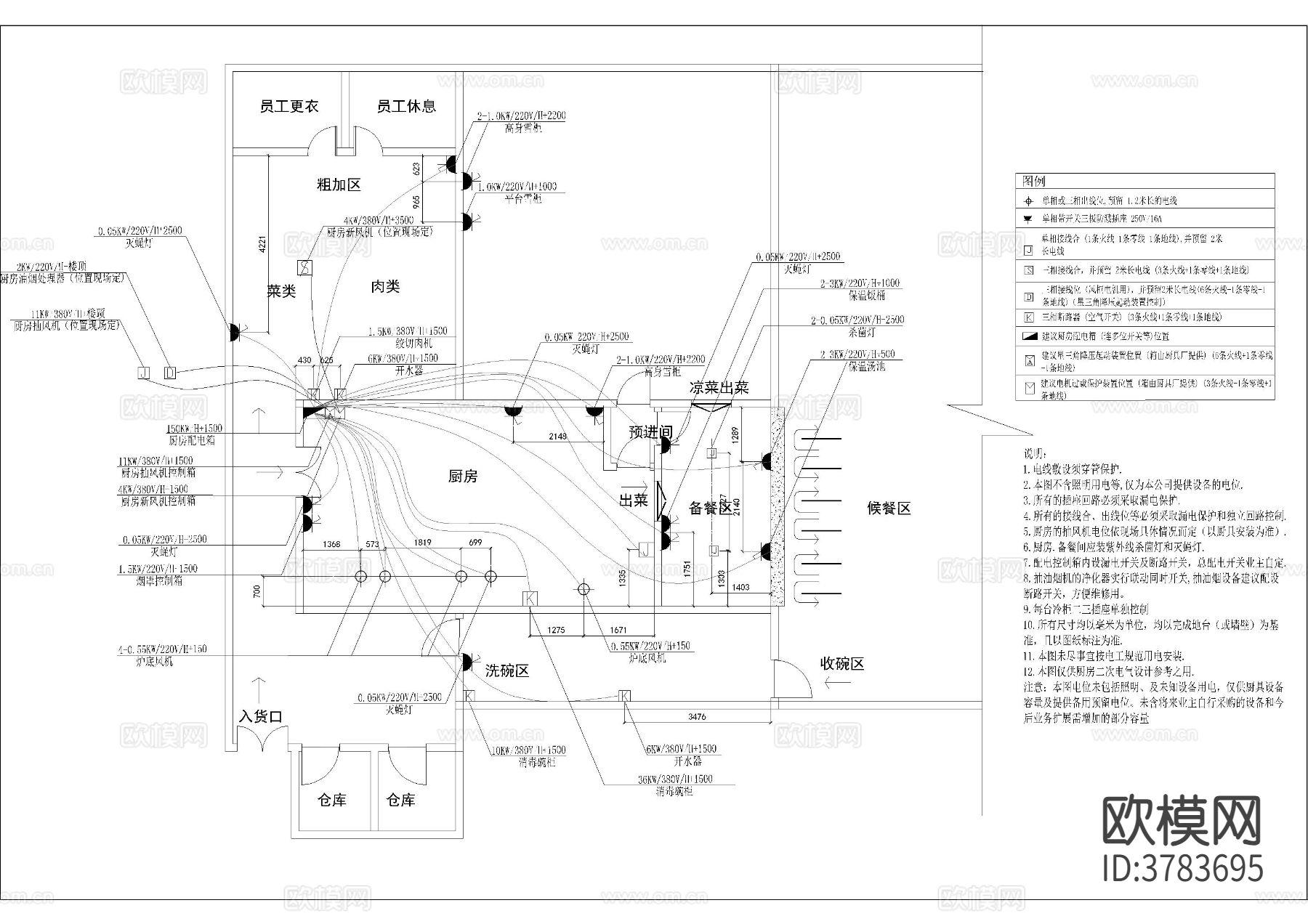 单位厨房CAD施工图