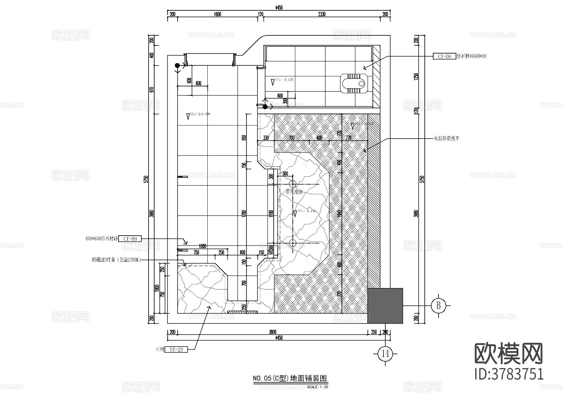 工业风KTV包间CAD施工图