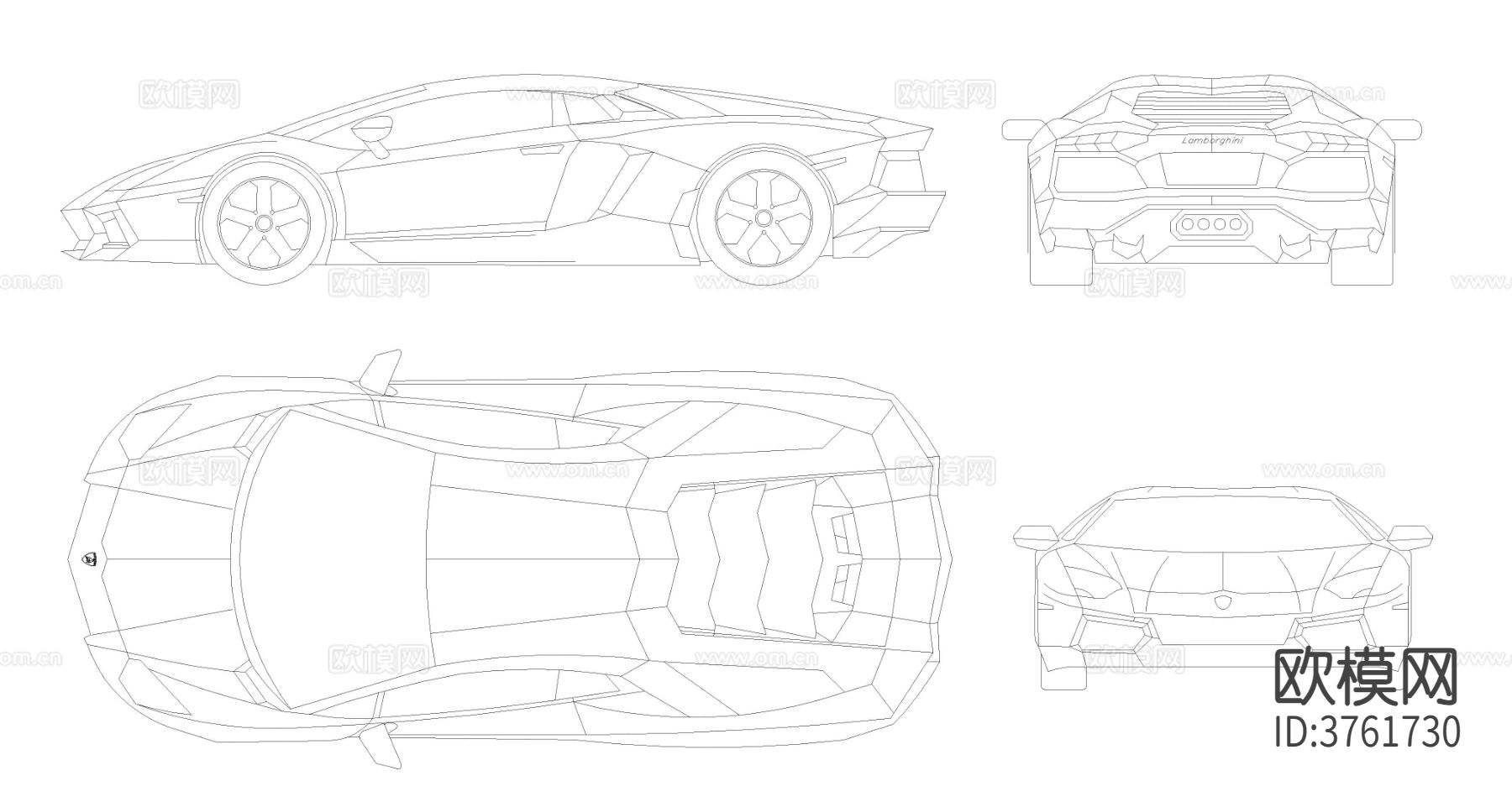 兰博基尼CAD图块