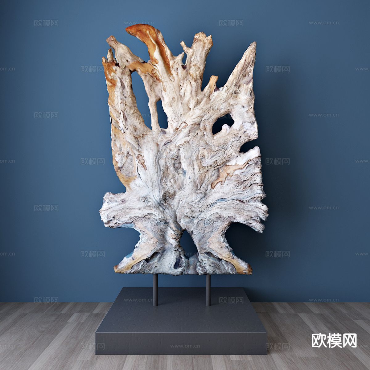 现代木质摆件 雕塑装饰品3d模型