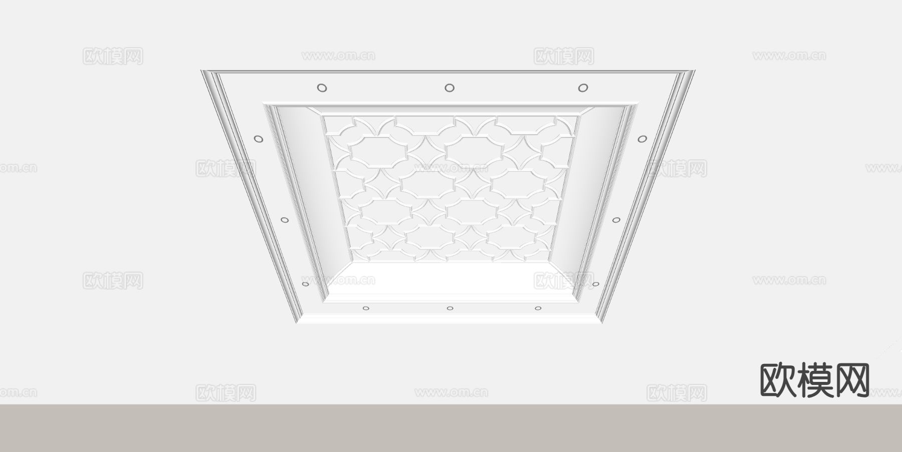 欧式天花吊顶su模型